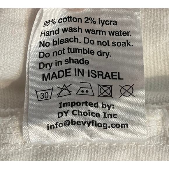 M1-2 BEVY FLOG Women's Jeans Stretch Waist White Size 27 - Picture 7 of 7